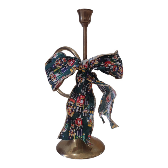 Vintage Brass Trumpet Candle Stick Christmas Home Decor Holiday Decorations - Picture 3 of 6